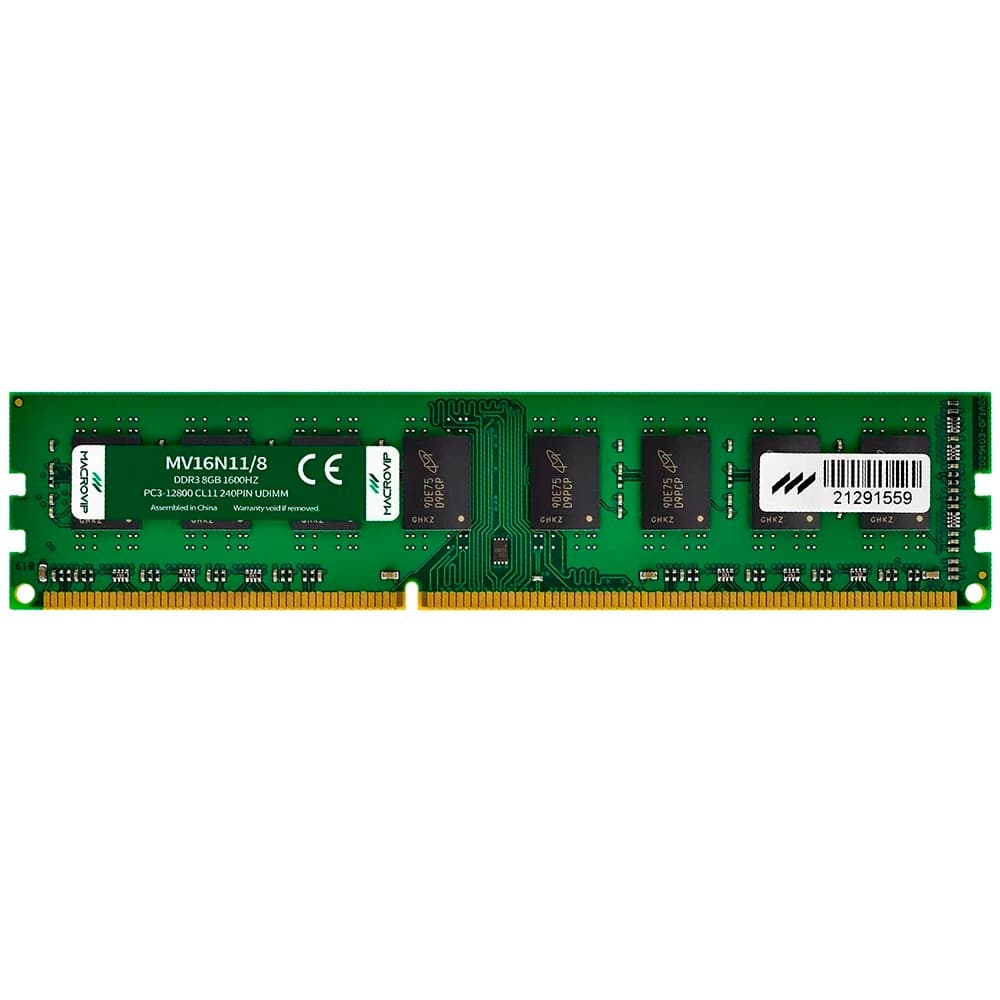 Memória DDR3 8GB 1600MHz UDIMM para Desktop Macrovip MV16N11/8