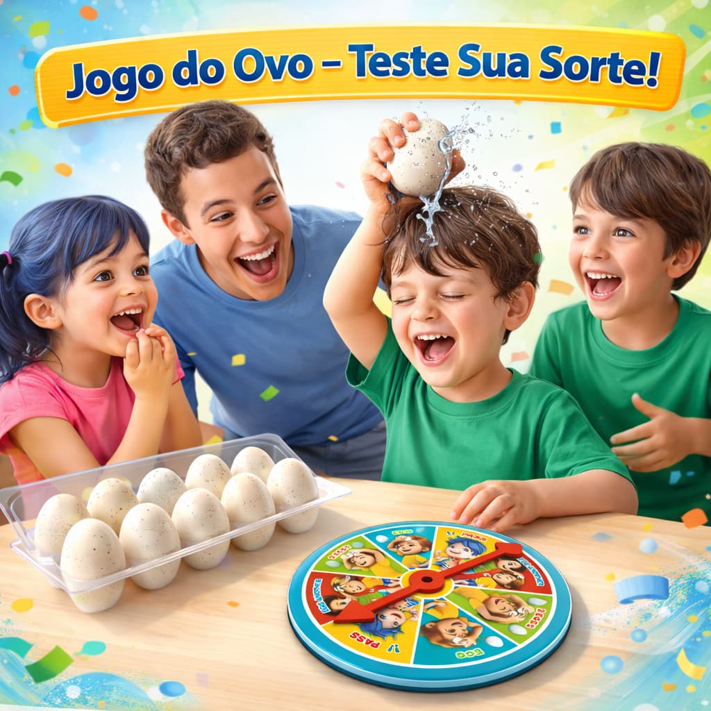 Brinquedo Jogo Ovo Surpresa Eggedon Prank Game Roleta Divertida Infantil Família