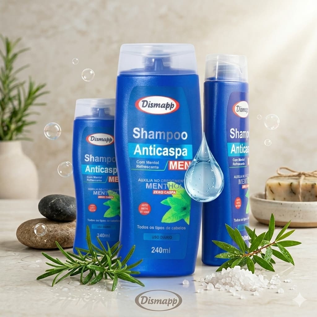 Shampoo Dismapp Anticaspa Menthol e Refrescancia 240ml