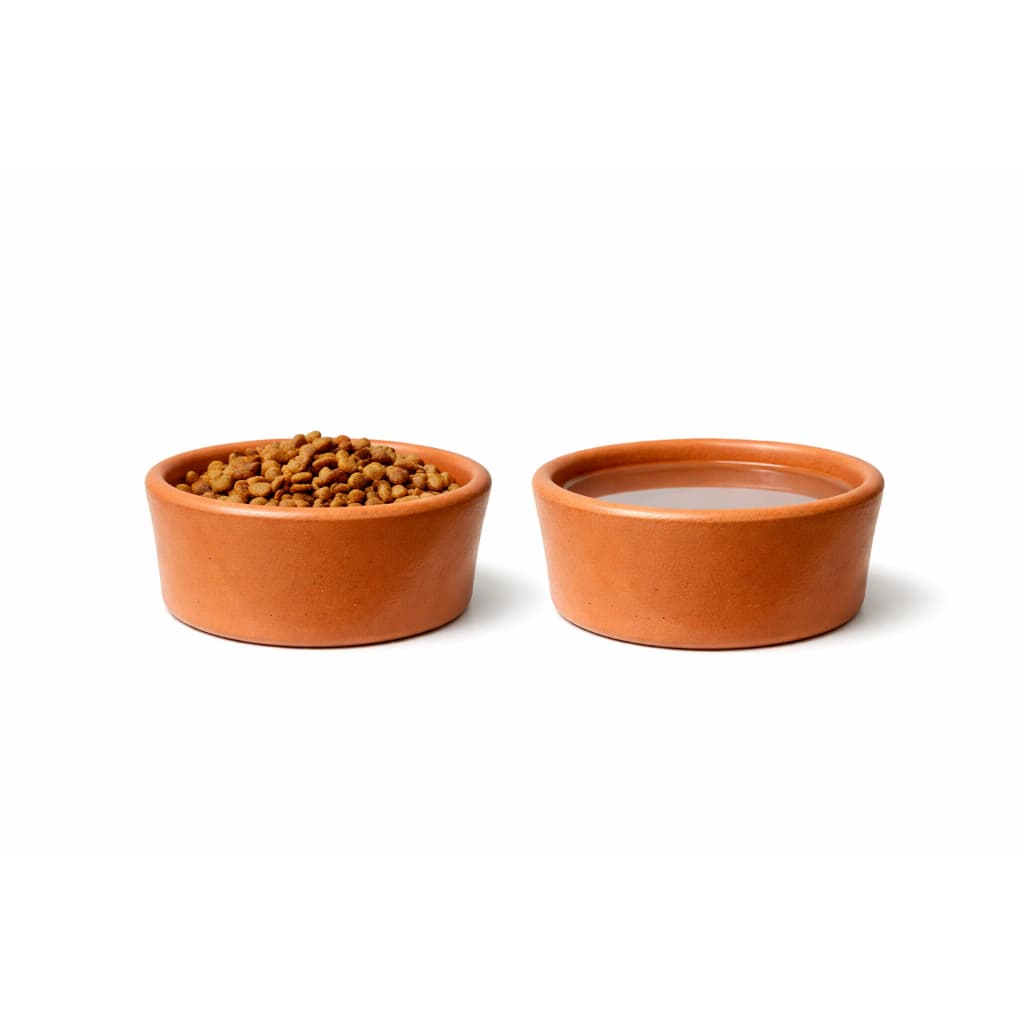 Kit Comedouro e Bebedouro de Barro para Pets – Ideal para Cachorros e Gatos