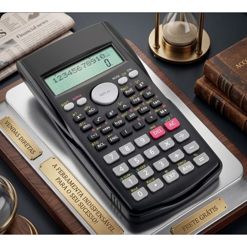 Calculadora Científica 240 Funções Com Capa 10+2 Digitos