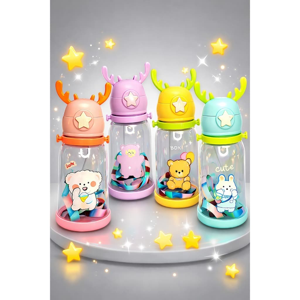 Garrafa Infantil Portátil de Água Alce Desenho