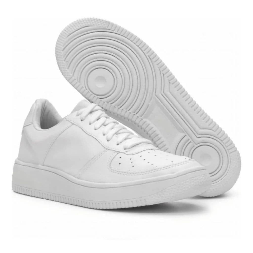 Tênis Masculino Branco Casual Ultra Leve Estilo Esportivo Lançamento Mega Promoção