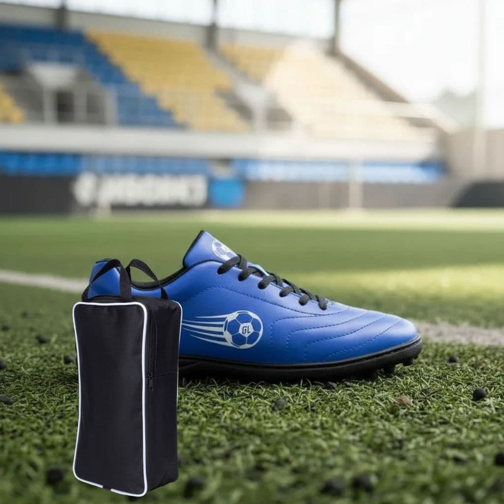 Chuteira Society Masculina Grama Sintética + Porta Chuteira Resistente Performance Conforto