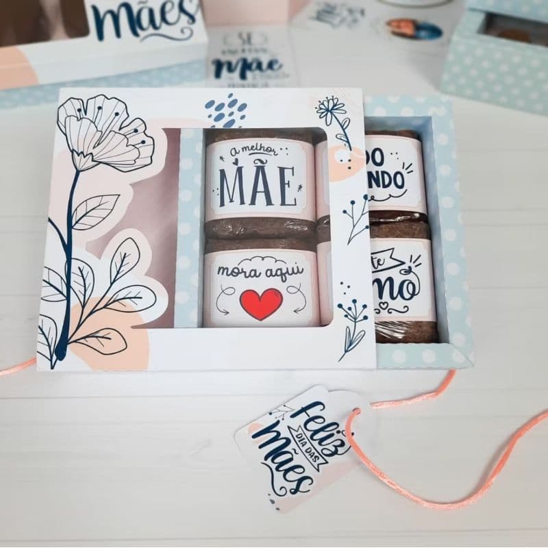 50 caixa para 4 Brownie dia das mães