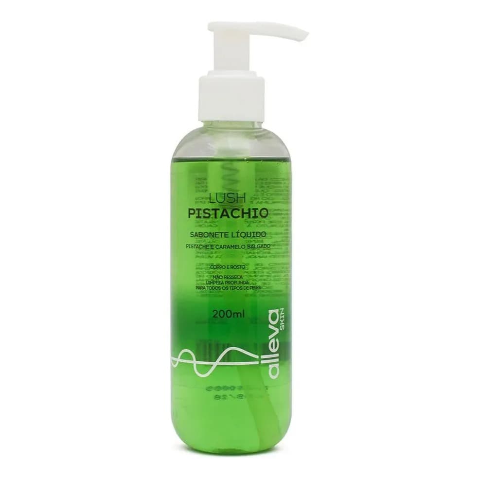Sabonete Liquido 200ml Alleva Pistache Corpo E Rosto