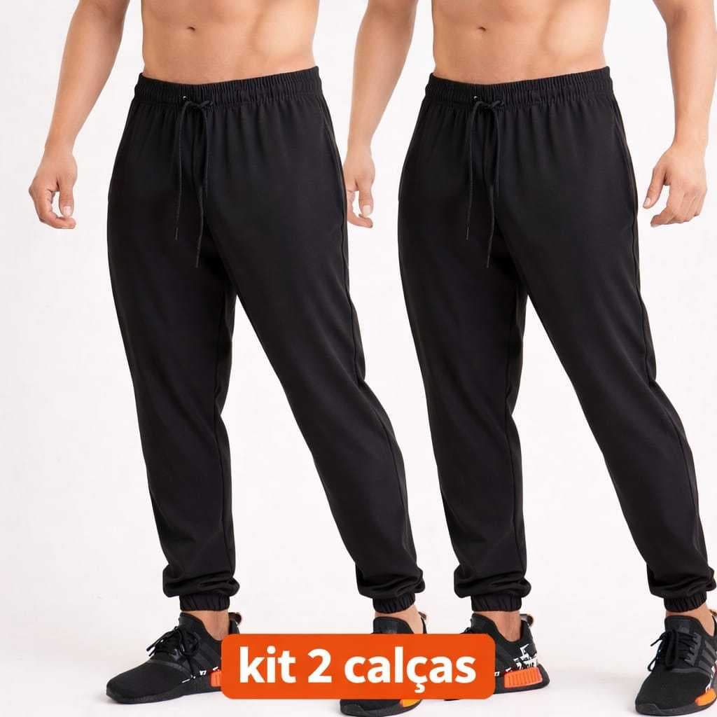KIT 2 calças jogger masculina academia fitness casual confortavel treino