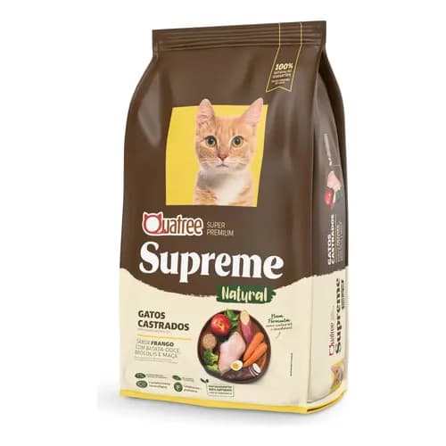Ração Quatree Supreme Gatos Castrado 10,1kg (Adulto/Filhote/Sênior)