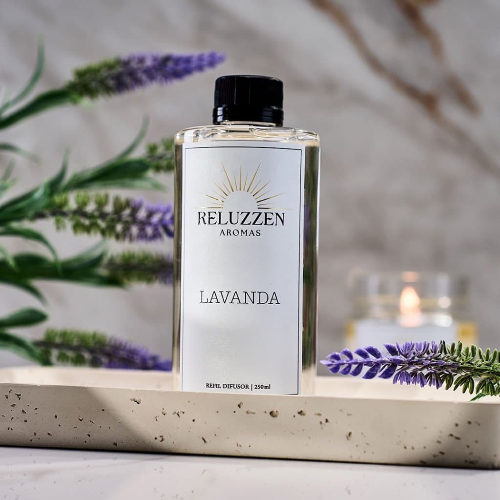 Refil Difusor de Ambiente com Varetas Lavanda 250ml Aromatizador Essência Premium