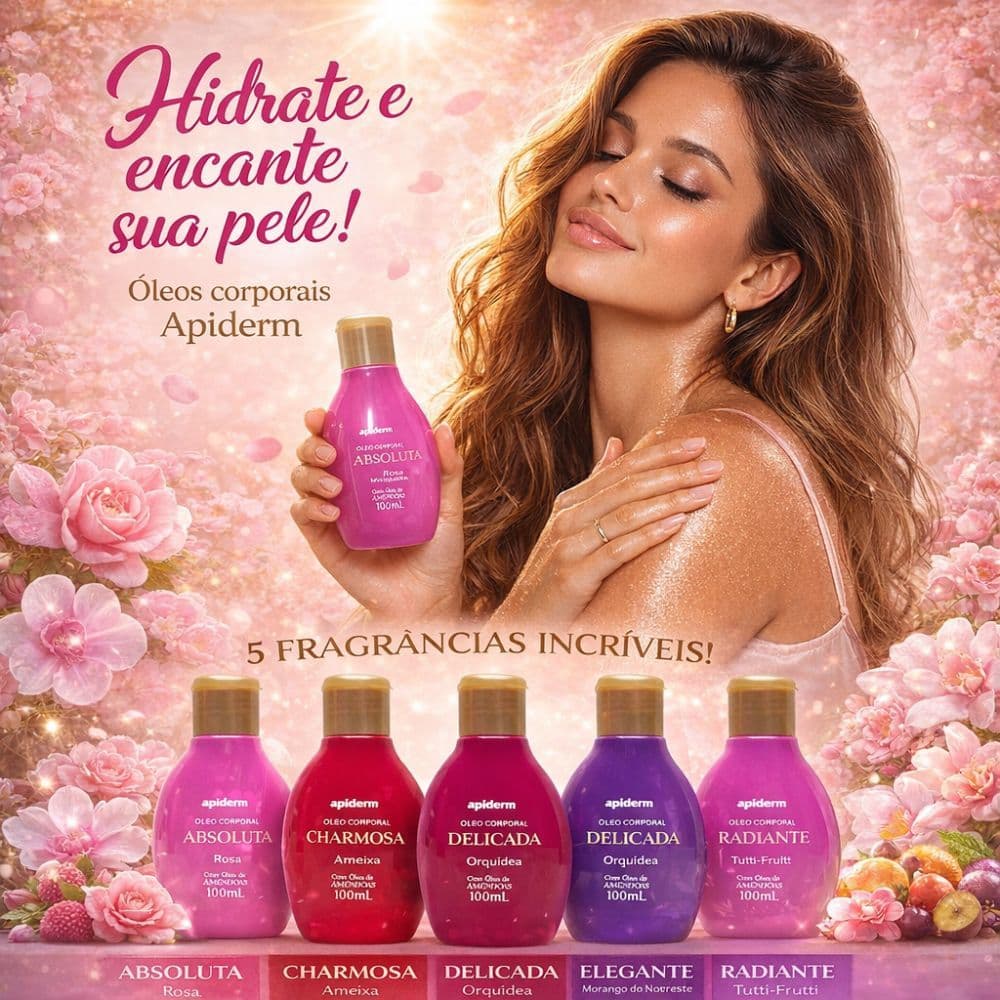 Óleo Corporal Apiderm Apinil 100 g Com óleo de Amêndoas