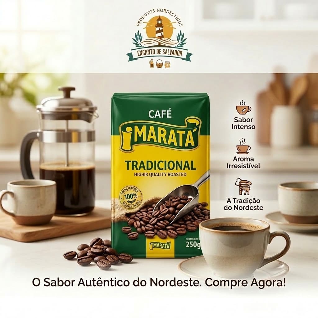 Café Maratá Tradicional Torrado e Moído 250g, o melhor café do Nordeste