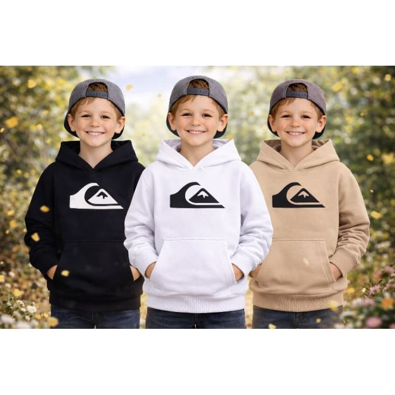 Moletom Infantil Canguru Com Capuz Estilo Surf Kids Moda Inverno