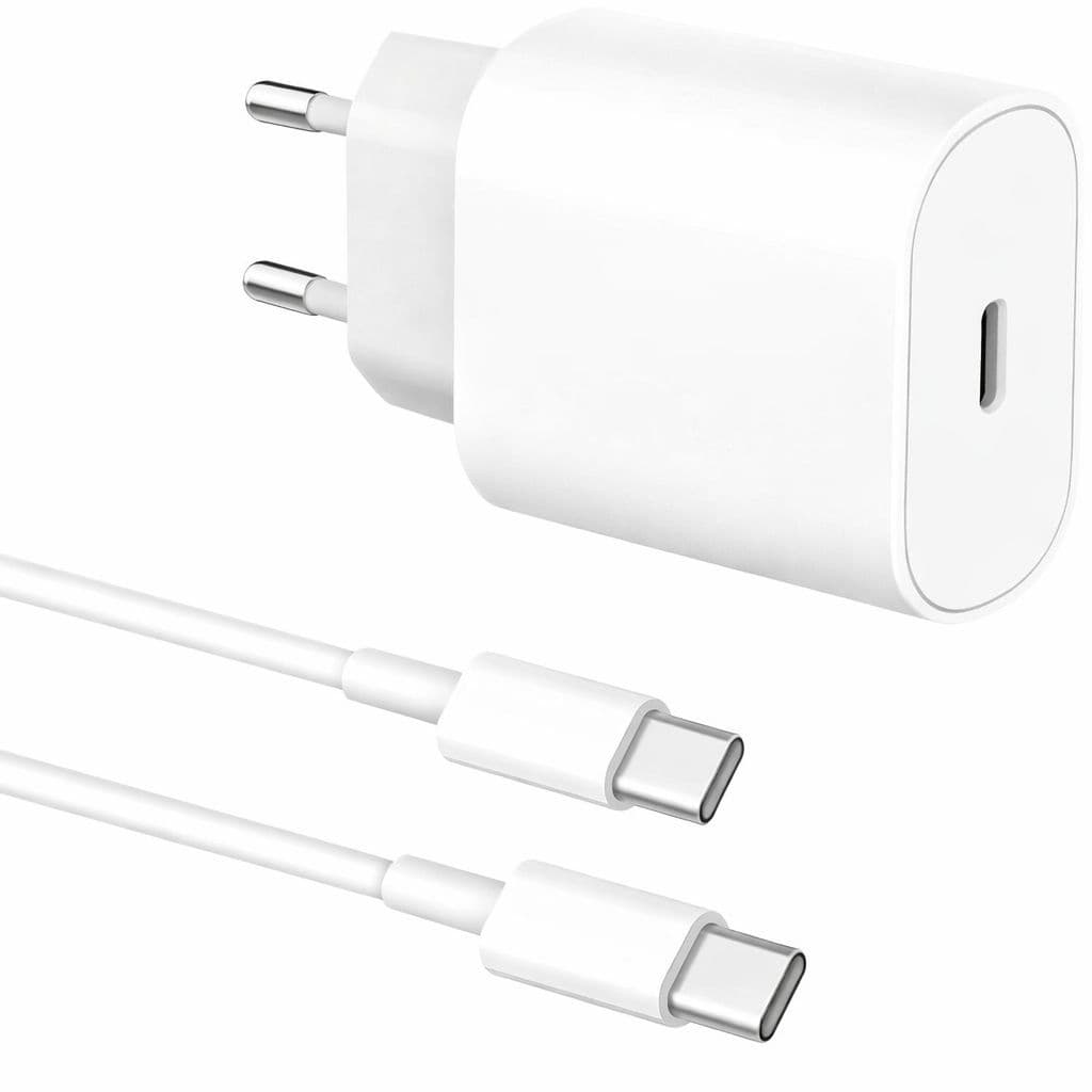 Kit Carregador Ultra Rápido 20W TIPO C USB-C + Cabo USB-C  Iphones a partir do 15 e Ipads nova Geração  Cabo novo