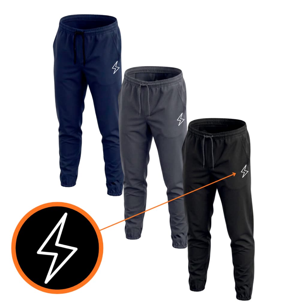Kit 3 Calças Masculina Tactel Estampa Moderna Leve Confortável Caminhada Treino