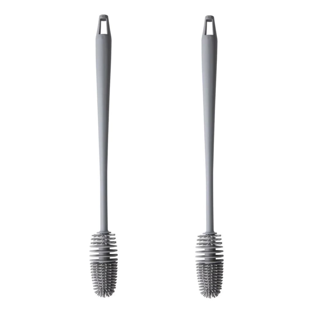 Kit 2 Escovas Multiuso Silicone para Lavar Garrafa, Mamadeira e Copo – Praticidade e Higiene