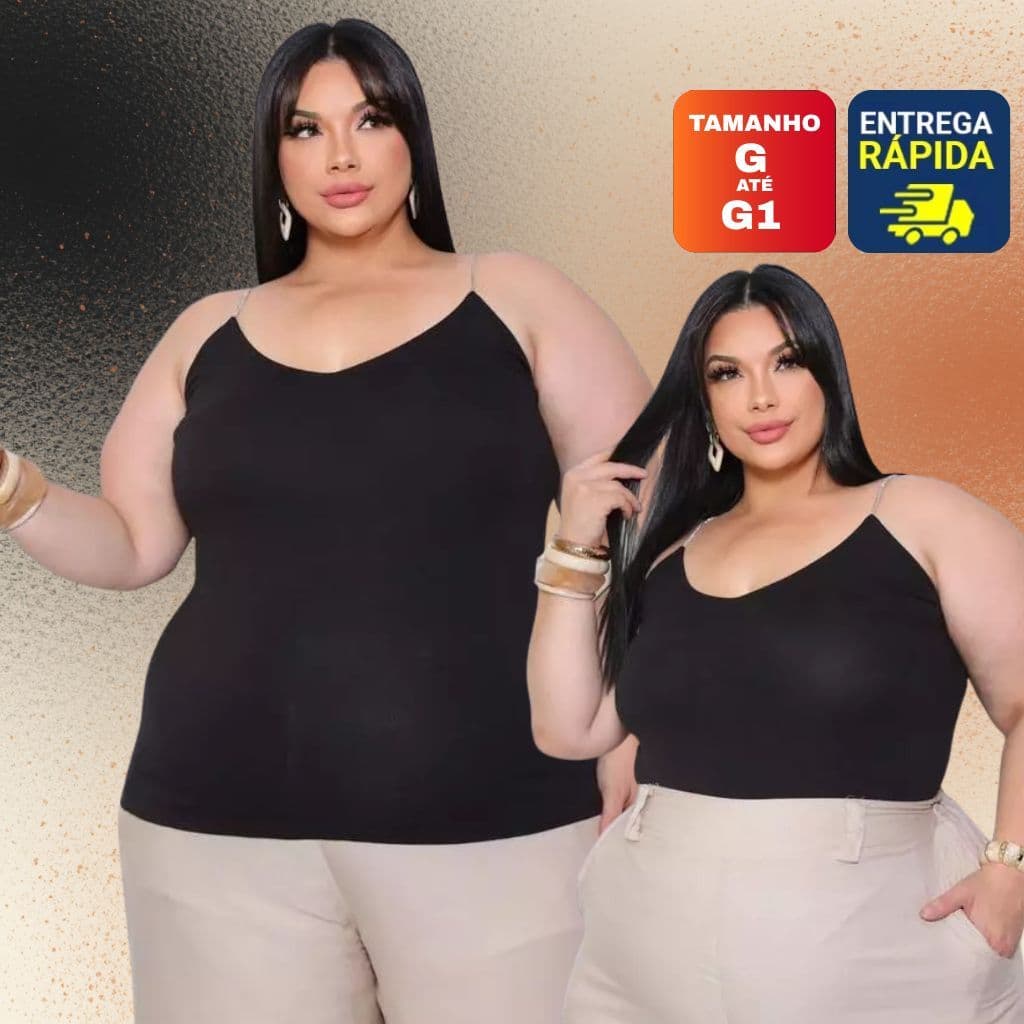 Blusa Feminina Alça com Brilho Decote V Alcinha Strass Tecido fresco Moda Plus size viscolycra G GG G1 G2
