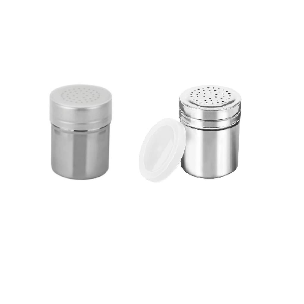 Saleiro Ou Pimenteiro Inox Canela Chocolate Tampa Protetora 9cm