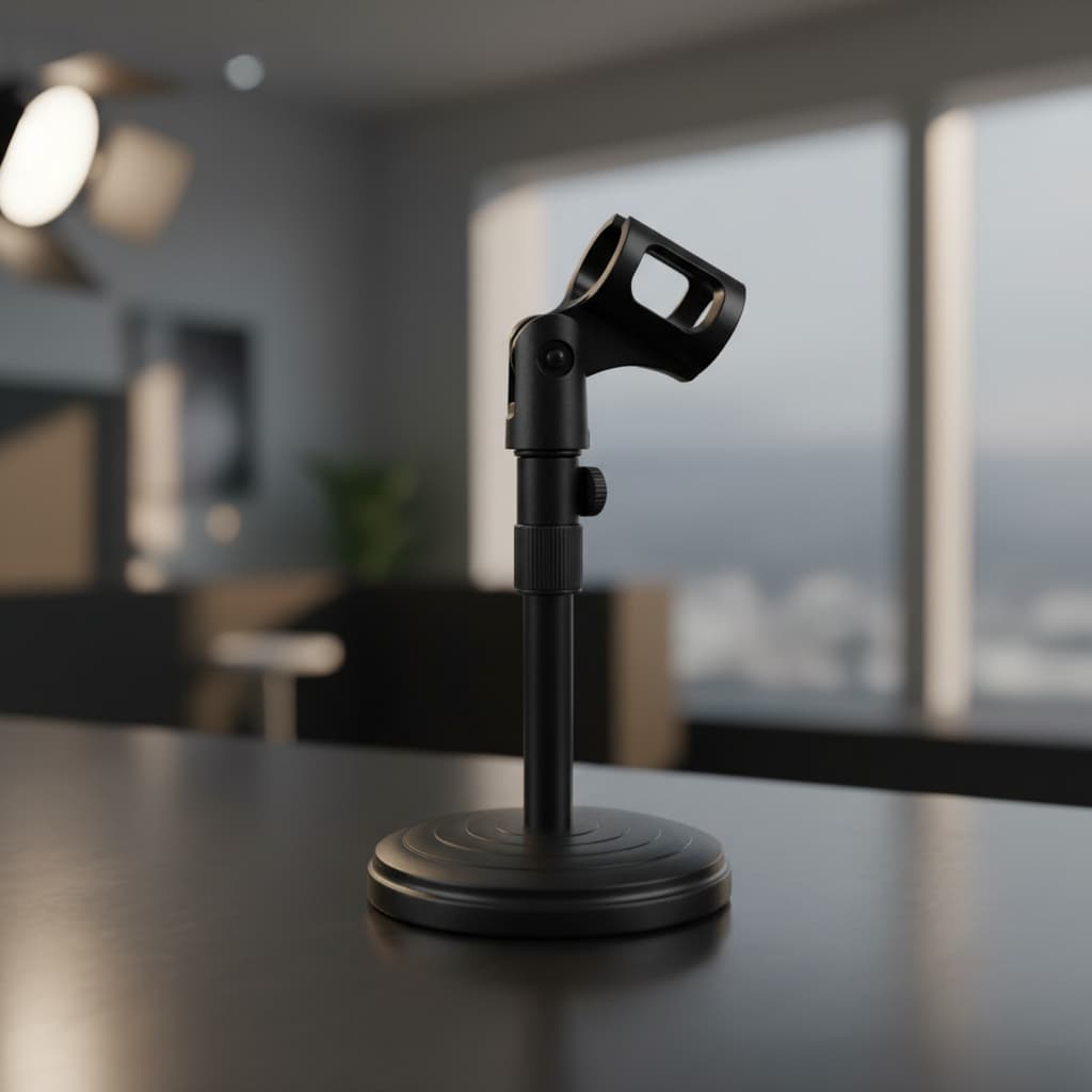 Suporte De Mesa Microfone Mini Pedestal Portátil Desmontável