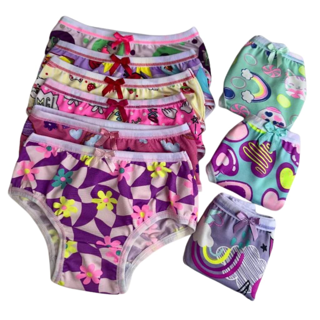 Kit 5 Calcinhas Infantil Crianças Meninas Qualidade Garantida