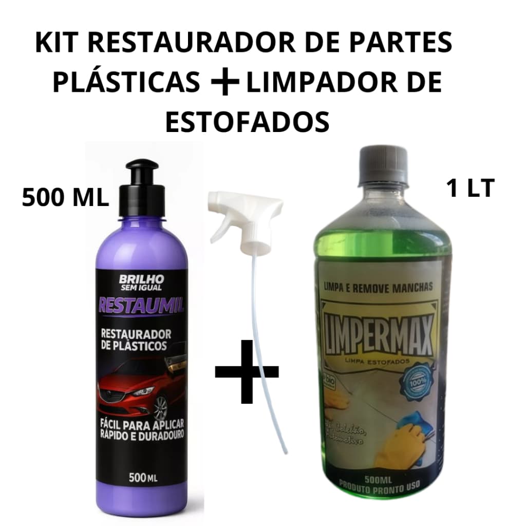 Limpa Estofado Spray Multiuso Perfumado Uso Residencial e Automotivo 500ML Bancos Carpetes