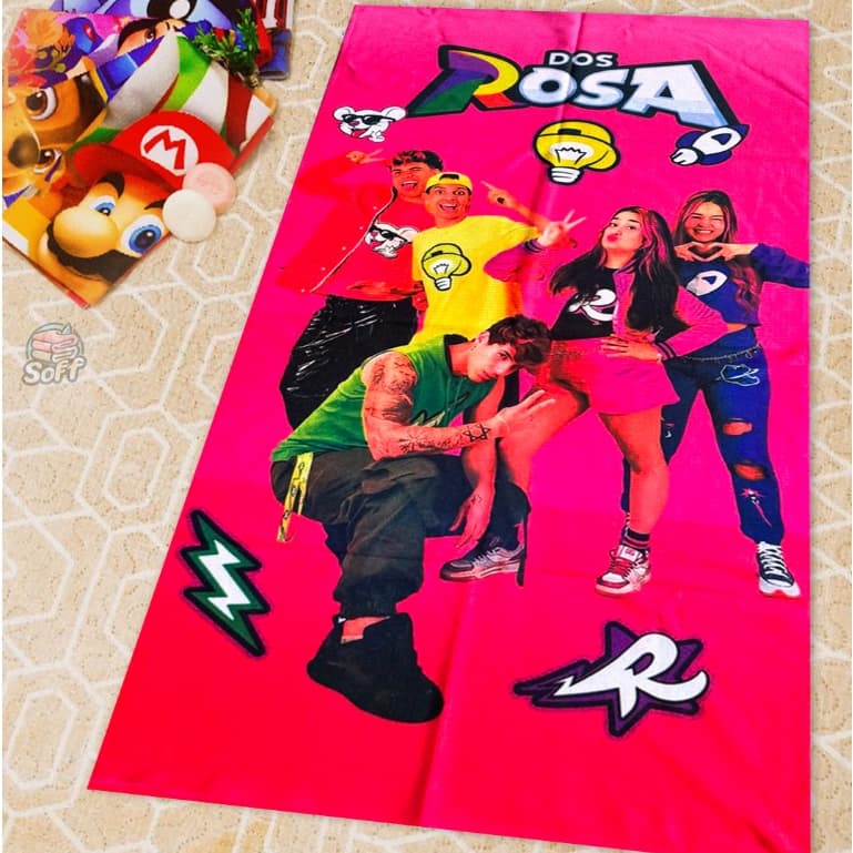 Toalha DOS ROSA de Banho e Praia Temática Personalizada do Gigante Algodão Pink 2.0