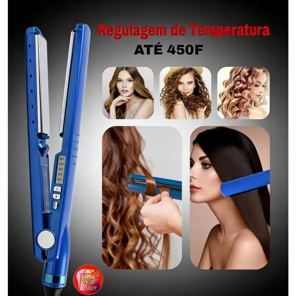 Chapinha Alisadora Profissional Nano Titanium Digital Bivolt | Prancha Progressiva