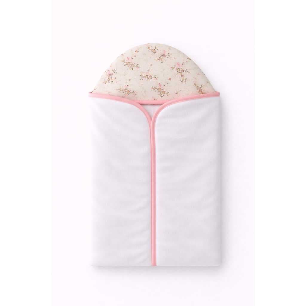 Toalha de Banho para Bebê Forrada com Fralda com Capuz Estampado
