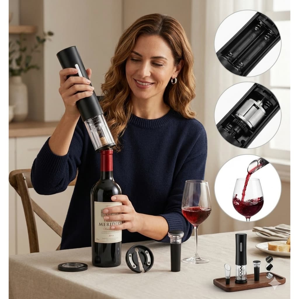 Abridor De Vinho Elétrico Magnetic Elite: O Luxo Do Sommelie
