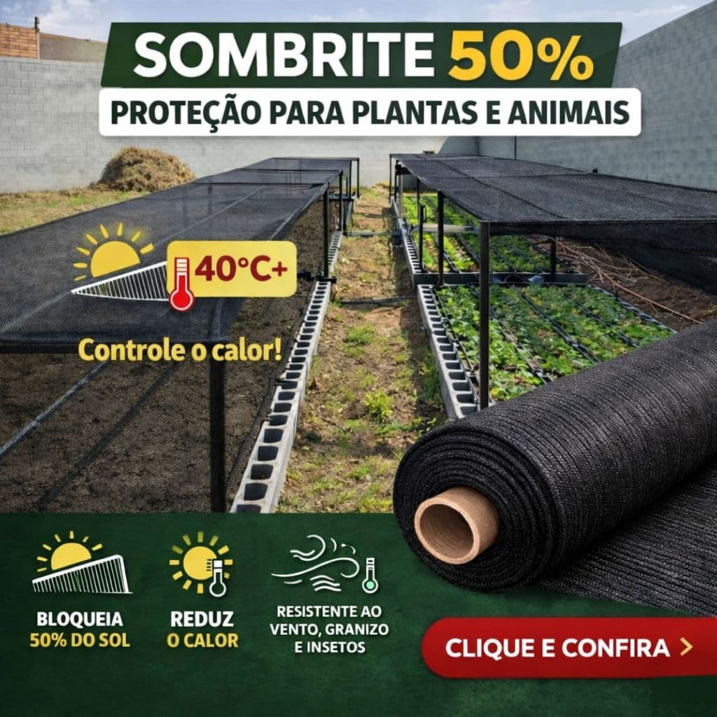 Tela Sombrite 50% 1,50x50m Sombreamento Estufa Horta Jardim Alta Resistência