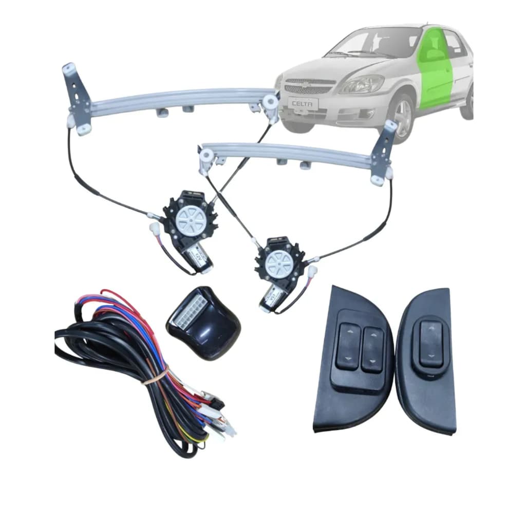 Kit De Vidro Elétrico Celta Prisma 4 Portas Dianteiro