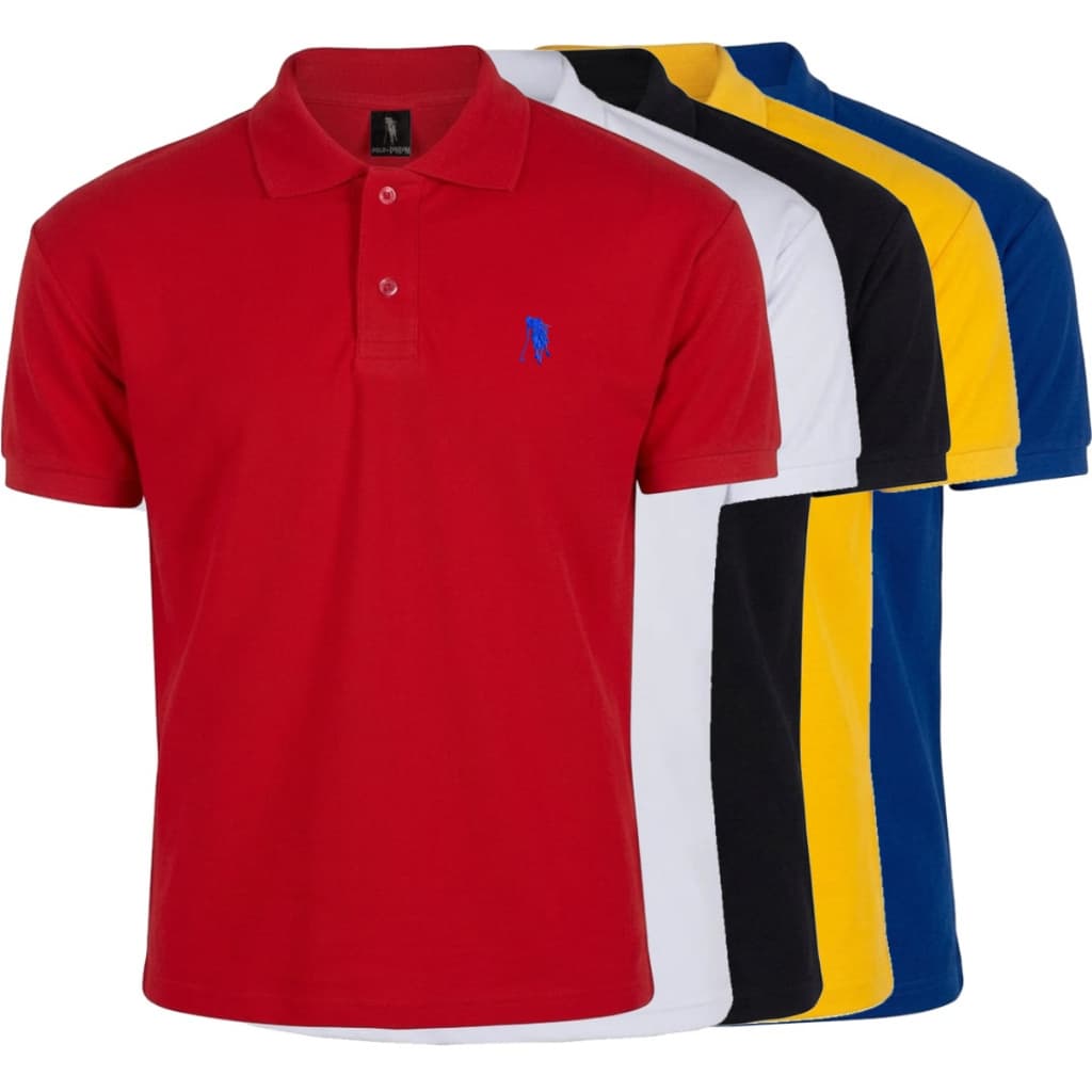 Kit c/5 Camisa Gola Polo 17 Cores PREMIUM
