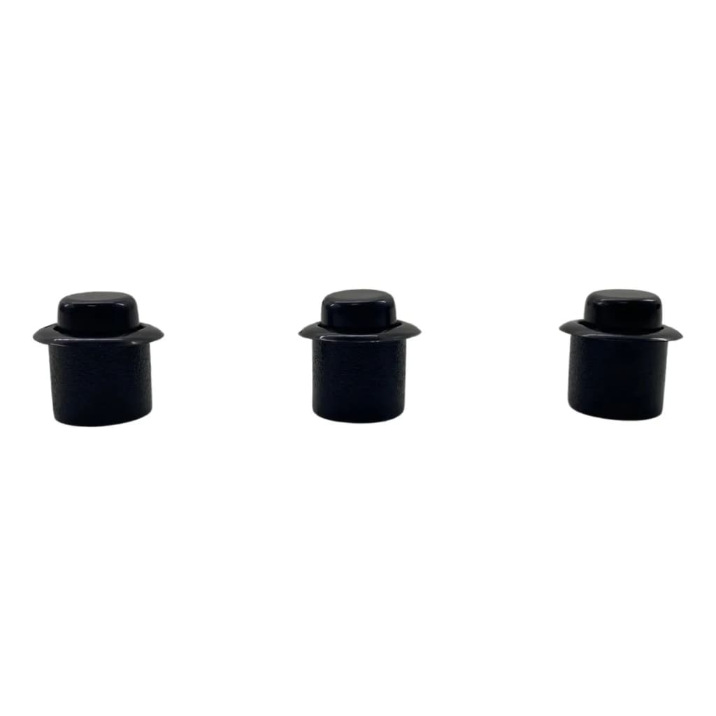 3 Botão Tecla Preto + 3 Arremate Forno Fischer Gourmet Grill