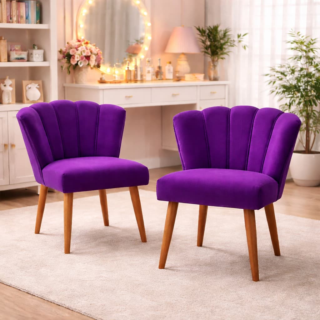Cadeira para Penteadeira Quarto Salão Mulher Estética Manicure Clínica - Cadeira Pétala Decorativa