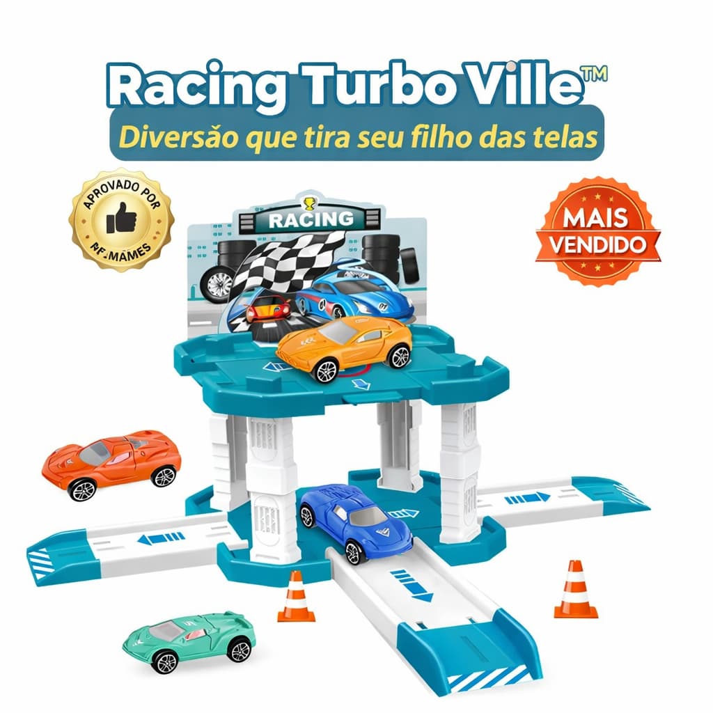 Pista Corrida Infantil Montar Carrinhos Veiculos Brinquedo Emocionante Diversao Criativa
