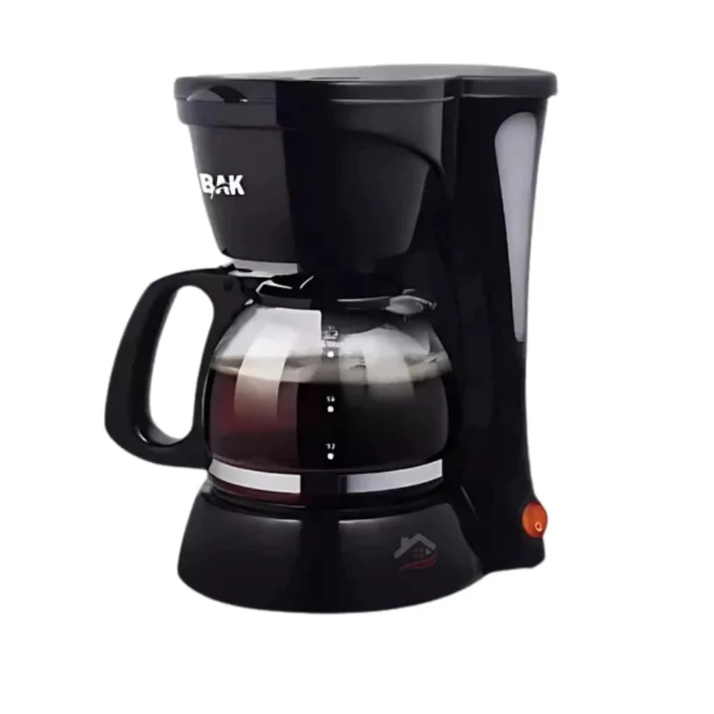 Cafeteira Elétrica Preta Bak 127V Alta Qualidade Café Com Filtro 18 Xícaras