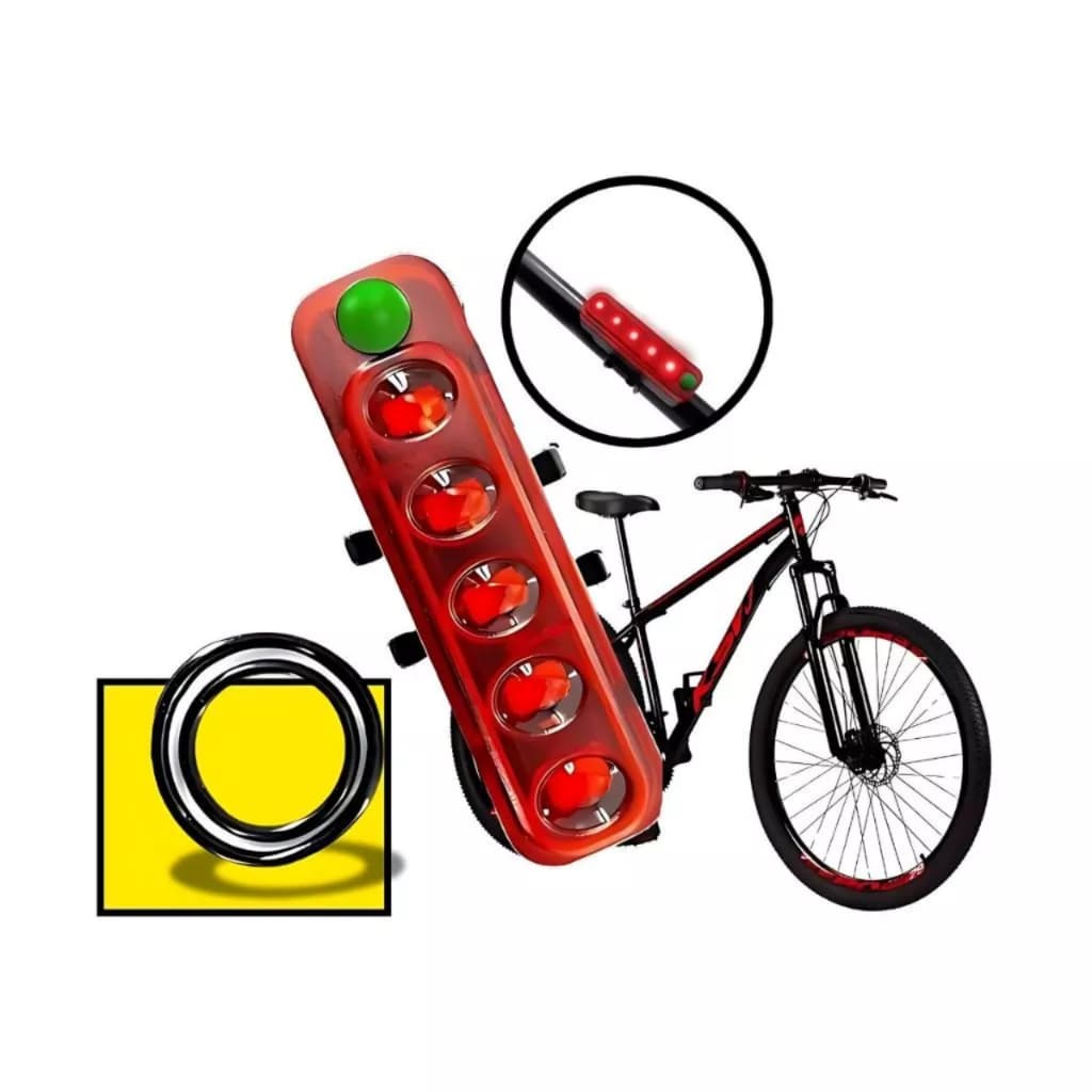 Lanterna Bike Led Recarregável Forte Sinalizador Bicicleta Traseira Forte Ciclista Ciclismo USB 4
