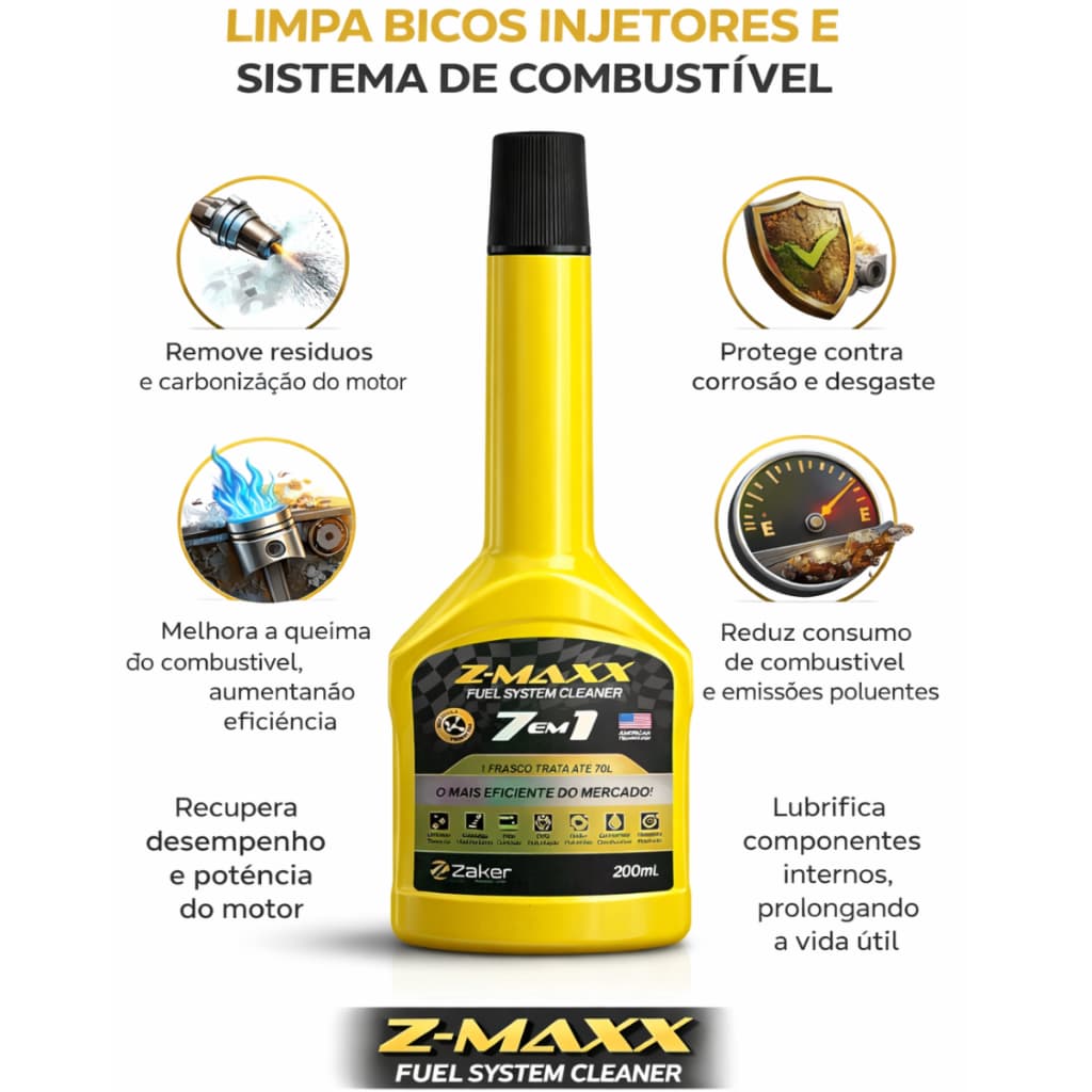 Aditivo Combustivel Flex 7x1 Alta Performance Z-Maxx Zaker