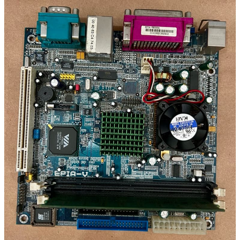 PLACA MÃE  RETRO MINI EPIA-V   PROCESSADOR VIA C3 SOQUETE EBGA368 e CHIPSET PLE133