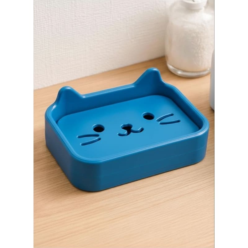 Saboneteira Porta Sabonete Gatinho Minimalista – Design Fofo com Drenagem | Banheiro e Cozinha
