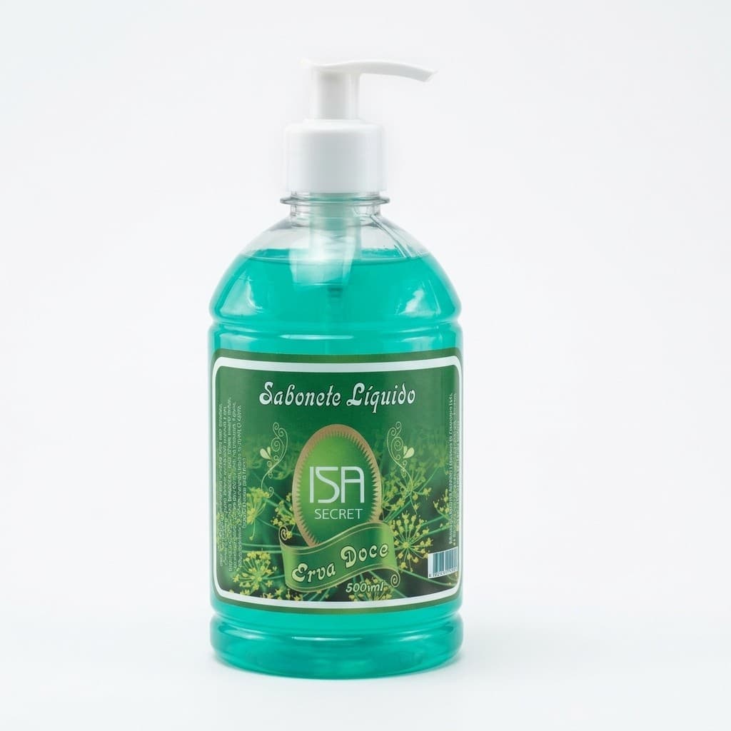 Sabonete Corporal Liquido Isa Secret Erva Doce Higiene Pessoal Banho Limpeza