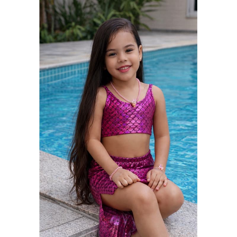 Fantasia infantil sereia com cauda
