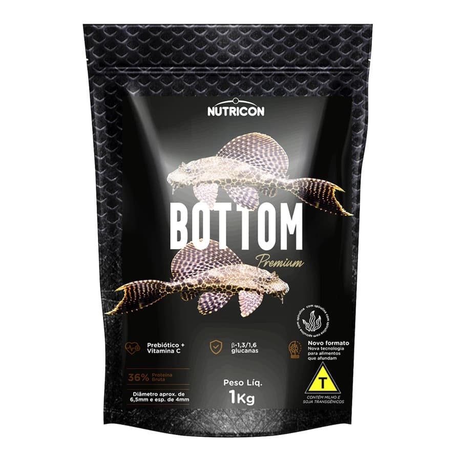 Ração Peixes Nutricon Bottom Fish Para Aquario 1kg