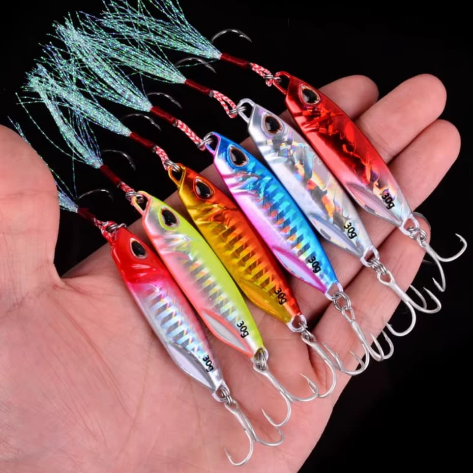 Isca Artificial Jumping Jig Holográfico para Pesca Vertical ou Pindoco Slow Metal
