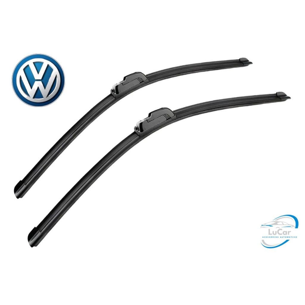 Par Palhetas Limpador de Parabrisa Siliconel Vw Gol Golf Polo Saveiro  Voyage Fox  Amarok New Beatle