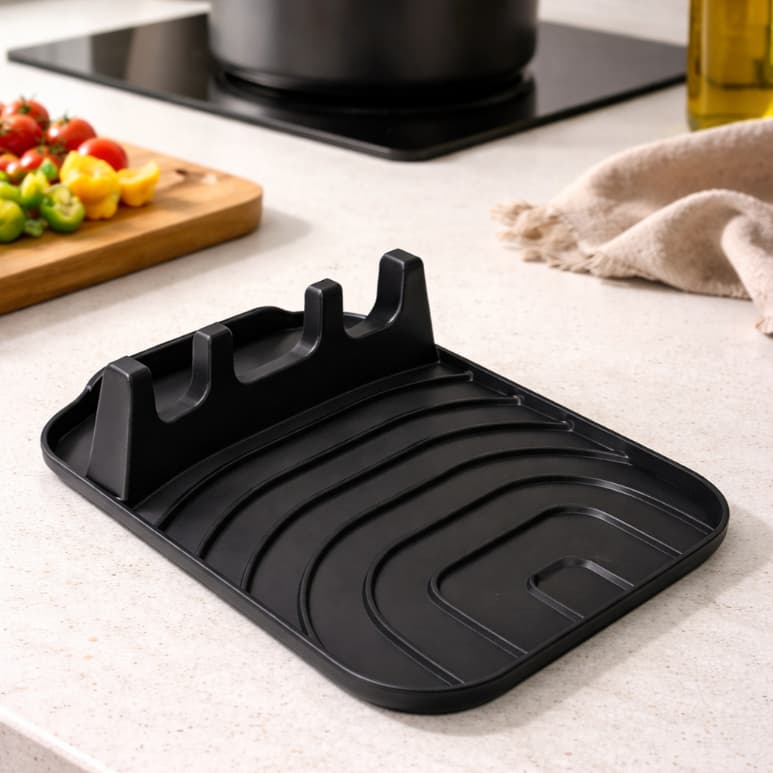 Descanso de Colher e Utensílios de Cozinha Suporte Porta Colher Anti Sujeira Cozinha