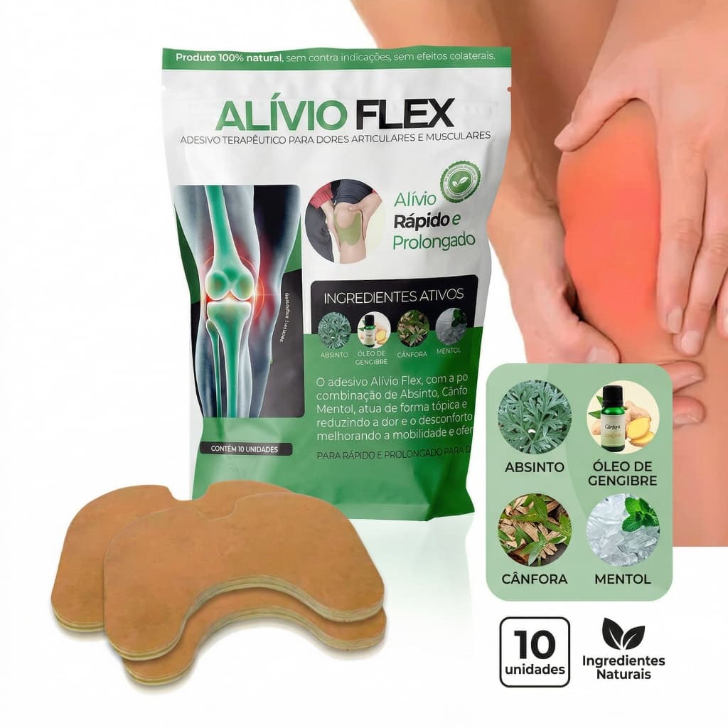 Kit Adesivo Alívio Flex Patch Dor Joelho  Muscular Articular 10 20 30 40 Unidades