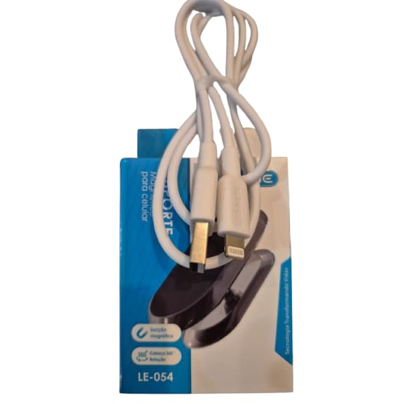 Kit Veicular Completo Carregador LeLong 48W + Cabo iPhone Lehmox + Fonte A'Gold + Suporte Magnético It-Blue
