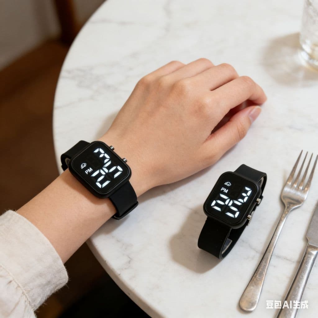 Rel贸gio Digital led Redondo Feminino