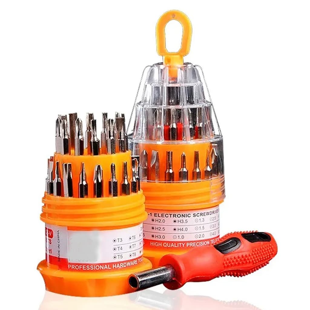 Kit Ferramenta Jogo de Chave 31 em 1 Multifuncional Estojo Compacto Mini Chaves Precisão Celular Notebook