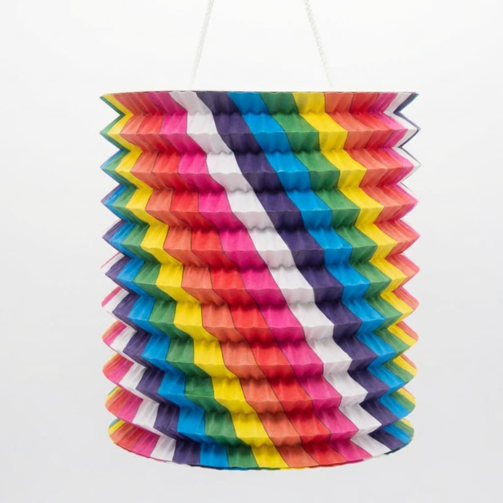Lanterna Junina Sanfonada Papel 16cm Enfeite Arraial Pendurar São João Colorida Quermesse Decoração